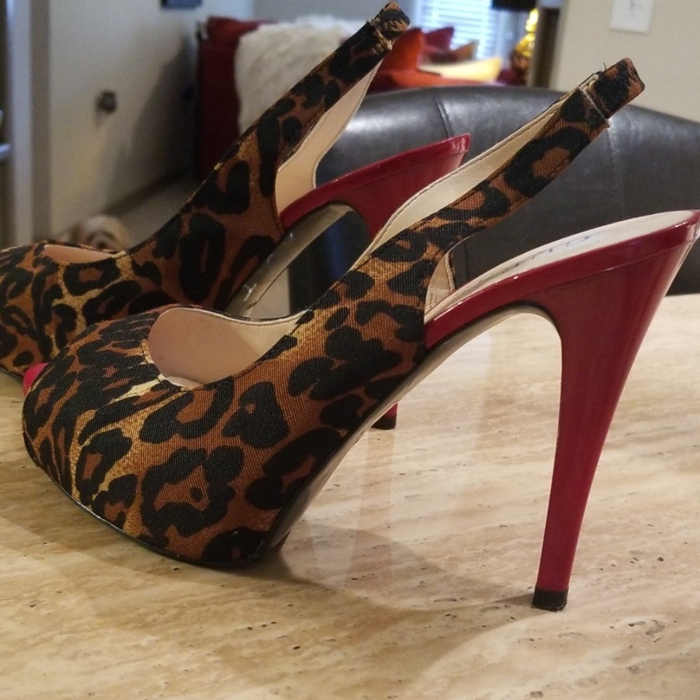 Animal Print Platform Stilettos